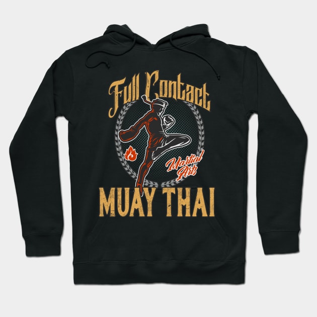 Muay Thai Full Contact Martial Arts Hoodie by Foxxy Merch